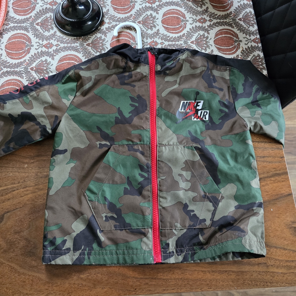 Nike Air Camouflage Jacket with Red Zipper